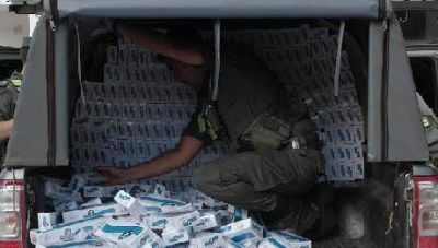 Gendarmer�a confisc� cerca de 30 mil paquetes de cigarrillos ilegales