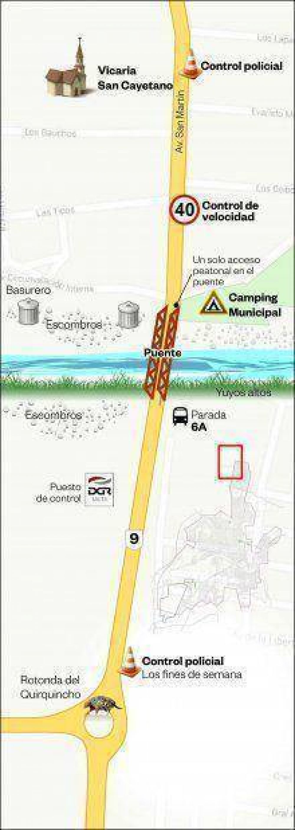 Vecinos de Vaqueros quieren otro puente