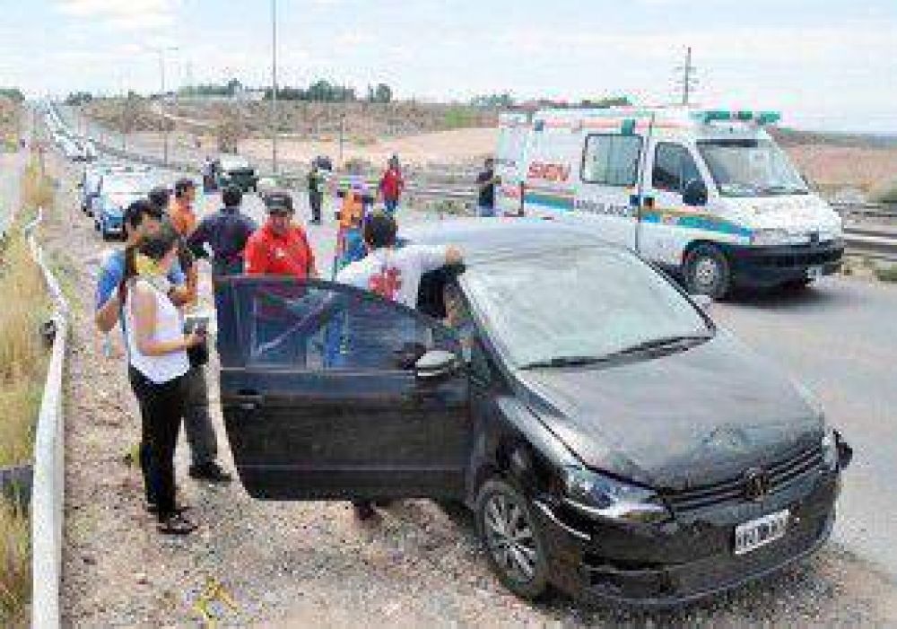 Evit� pisar a un perro y provoc� un choque en cadena 
