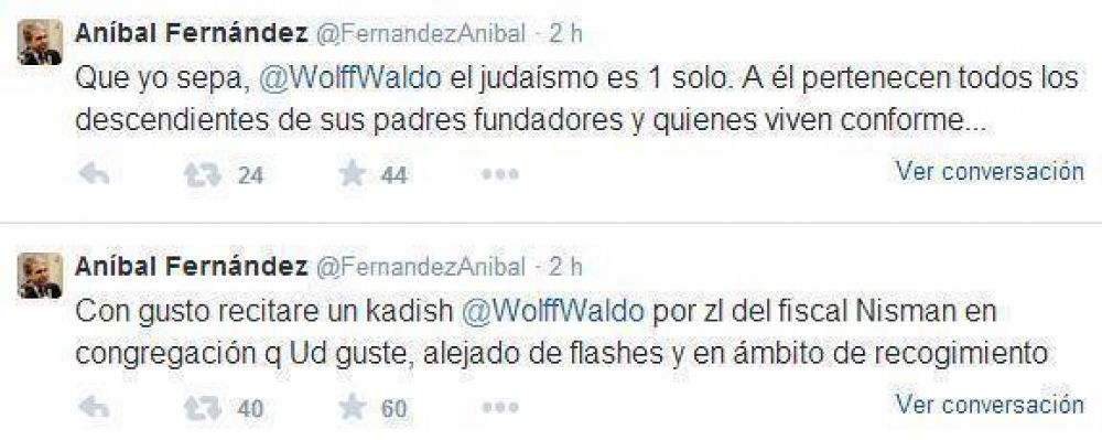 Anbal Fernndez se comprometi a decir un kadish de duelo por Nisman