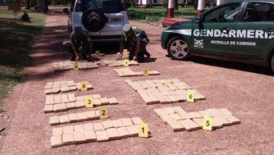 Santo Tom�: Gendarmer�a Nacional secuestr� 132 kilos de marihuana