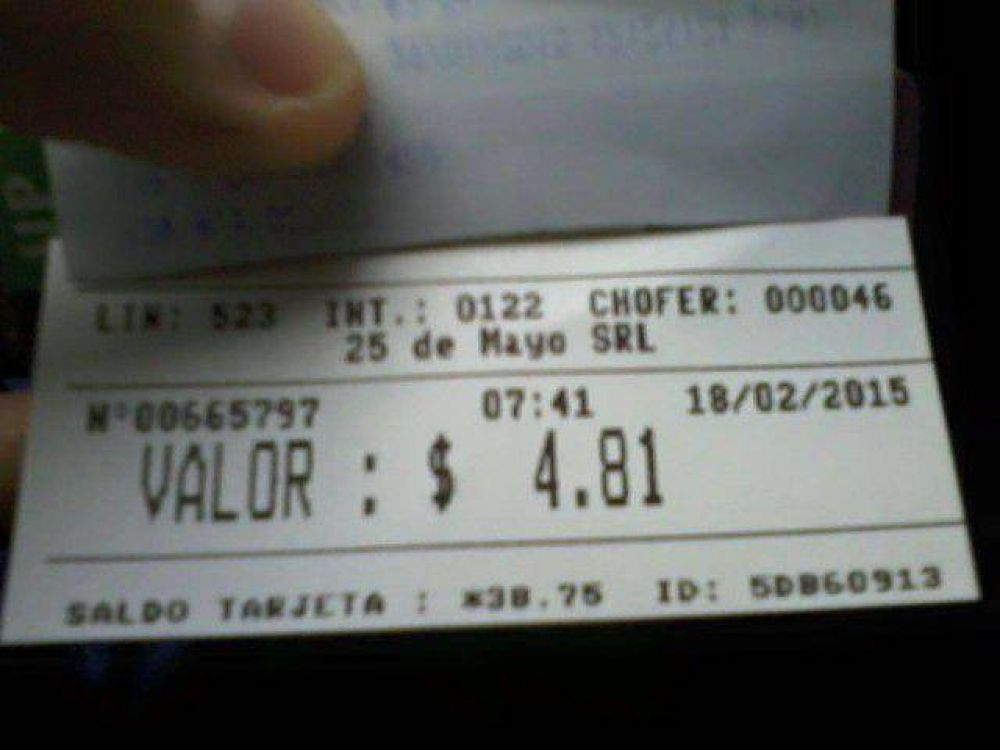 La Municipalidad sancionar� a las unidades que cobren el boleto de colectivo a 4,81
