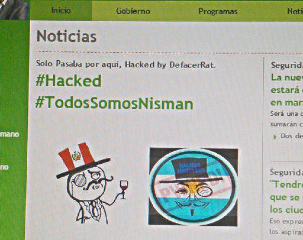 Fue hackeada la p�gina web de la Municipalidad de Avellaneda