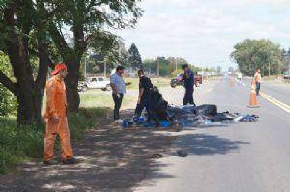 Reiteramos: Un hombre muri� en un accidente en la ruta 5 frente al Parque Industrial de Chivilcoy