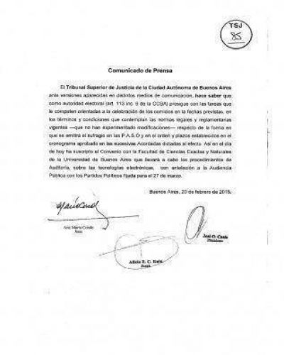 El TSJ se deslig� de las versiones
