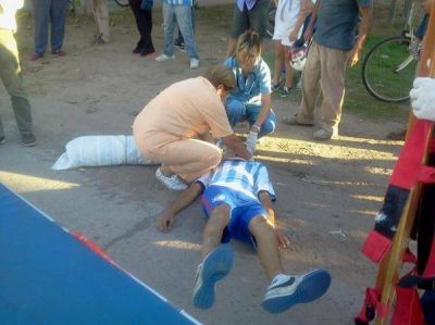 Un choque con un sugestivo mensaje