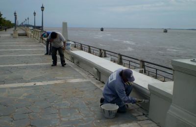 Contin�an las obras de mantenimiento y puesta en valor de la Costanera Oeste