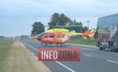 Ruta 2: un micro despist�, choc� y 14 personas resultaron heridas