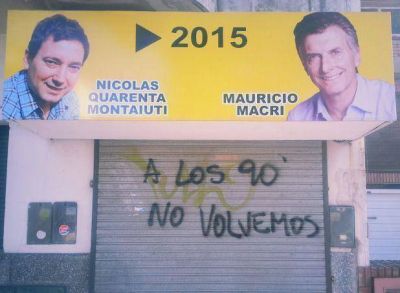 El PRO repudi� pintadas al local partidario