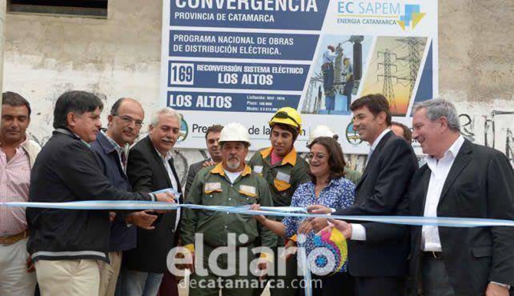 Luc�a Corpacci inaugur� la reconversi�n del sistema el�ctrico en Los Altos