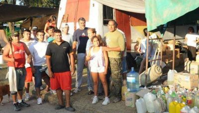 En Sierras Chicas, las donaciones y la ayuda voluntaria se multiplican