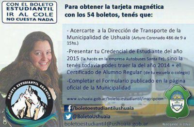 Estudiantes ya pueden tramitar el boleto estudiantil gratuito que brinda la Municipalidad