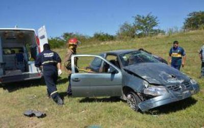 Vuelco en Panamericana altura Campana: Un herido grave