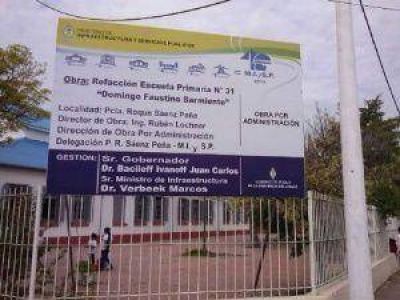 Preocupaci�n por retrasos en obras de la escuela 31 de S�enz Pe�a
