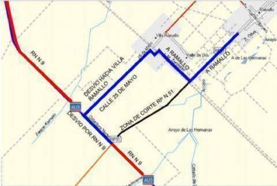 Suspenden desv�os en Ruta 51 entre Ruta 9 y Ramallo