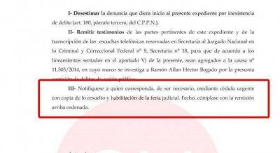 El �ltimo p�rrafo del fallo de Rafecas sugiere que no lo escribi�