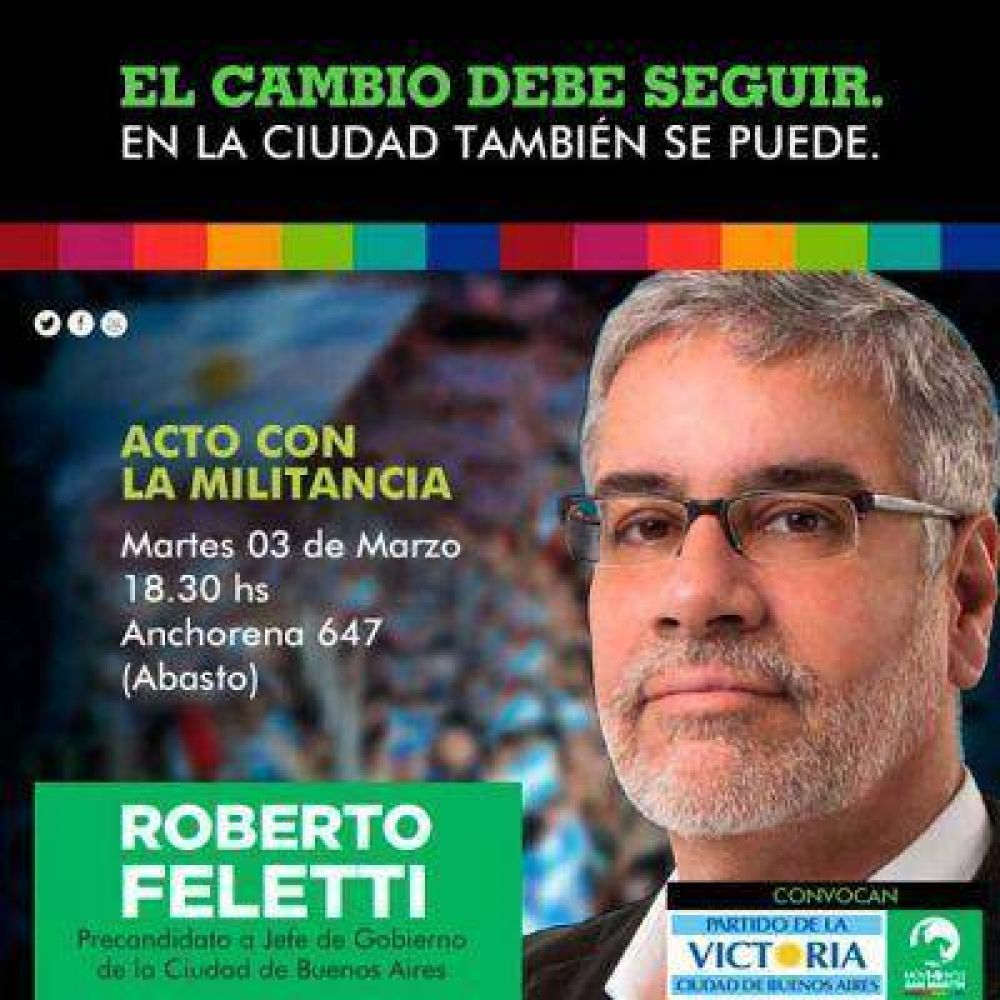 Feletti lanza su precandidatura a jefe de Gobierno