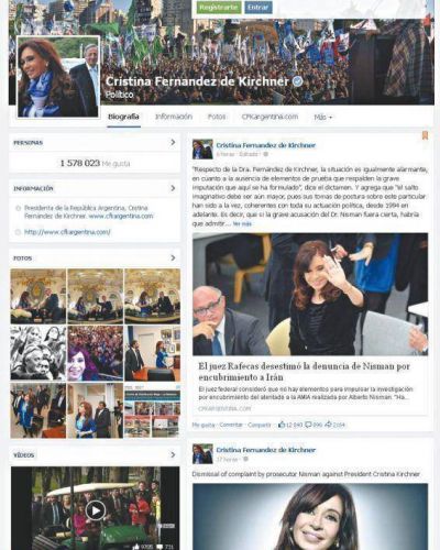 Cristina comparti� el fallo en las redes sociales e incluy� comentarios