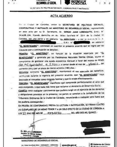 Para acceder a ayuda oficial, los damnificados deben �renunciar� a demandar a la Provincia