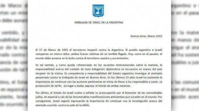 Israel le respondi� al Gobierno: 
