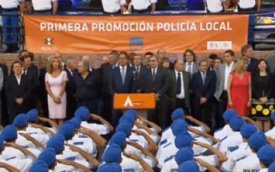 Scioli y Granados pusieron en marcha la primera Polic�a Local en Ezeiza