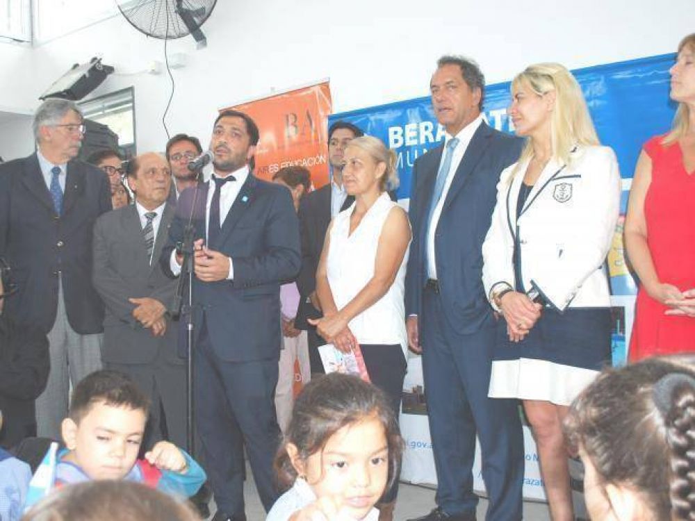 Scioli y Mussi inauguraron un jardn de infantes en Sourigues