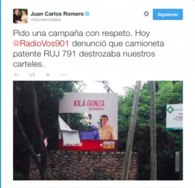 Juan Carlos Romero denuncia una campa�a sucia