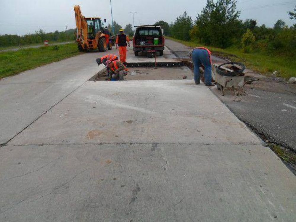 Renovaron 156 losas en la Autopista de las Serran�as Puntanas