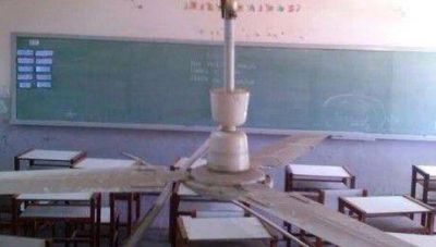 Corrientes: cay� un ventilador de techo en la escuela 139 del barrio Guemes