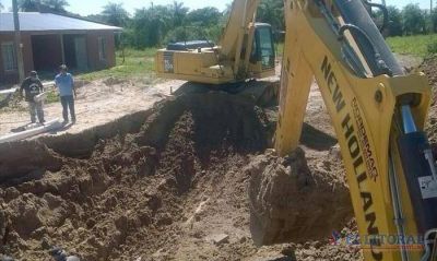 Santa Catalina: construyeron las redes de agua y desag�es para unas 68 casas