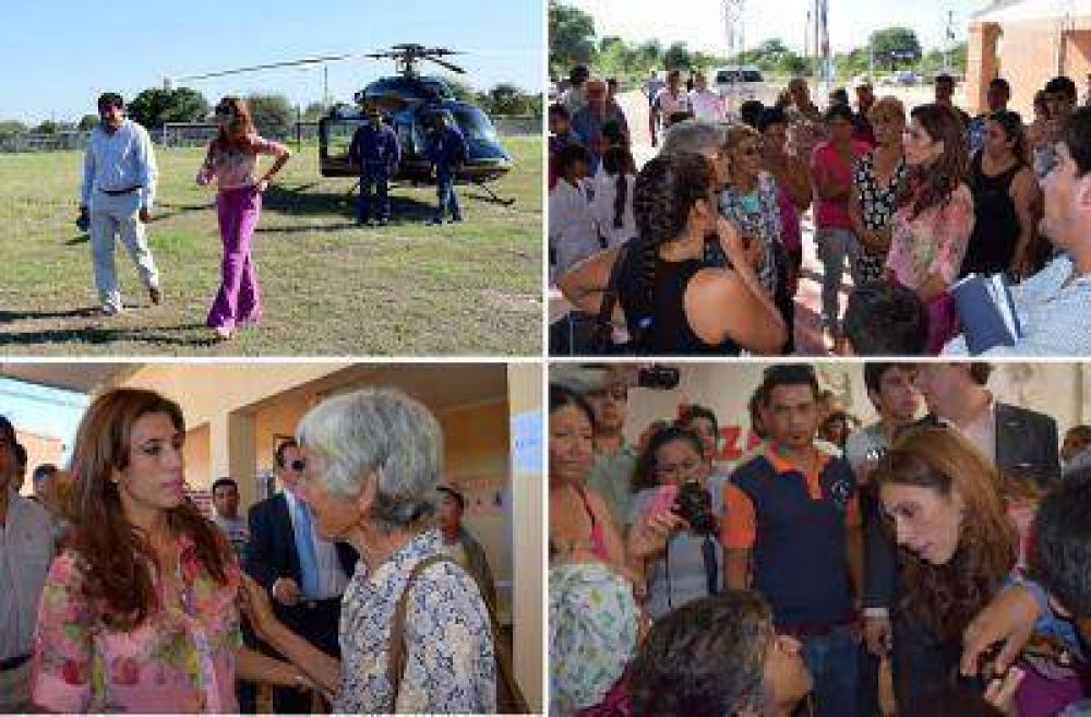 La Gobernadora visit� el centro de evacuados en Loreto