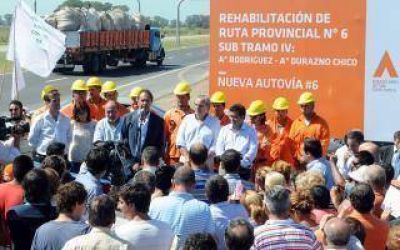 Scioli inaugur� nuevo tramo de la Autov�a 6: 