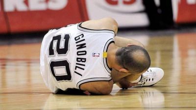 Gin�bili se lesion� en la victoria de los Spurs