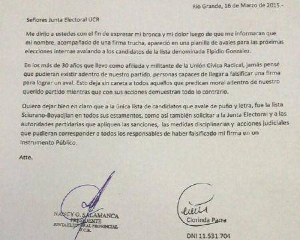 Denuncian al Dr. Javier Da Fonseca por falsificacin de documento pblico