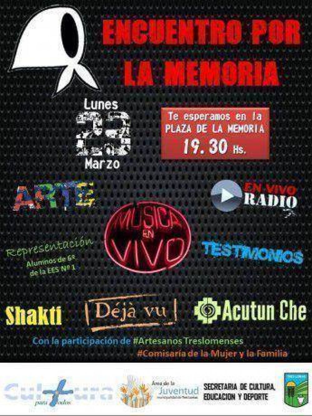 Encuentro por la Memoria en Tres Lomas el pr�ximo lunes 23