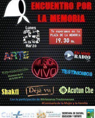 Encuentro por la Memoria en Tres Lomas el pr�ximo lunes 23