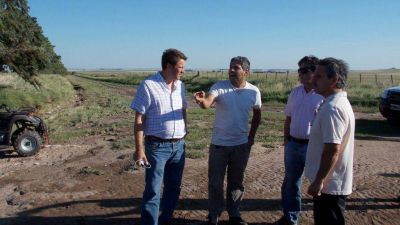 Funcionarios recorrieron la zona afectada por el temporal en Tornquist