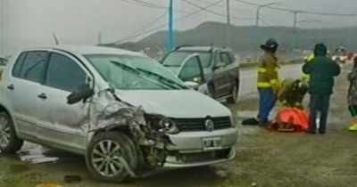 Dos accidentes en simultaneo en Ushuaia