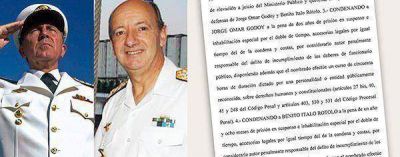 Esp�as: Godoy y R�tolo condenados por la inteligencia ilegal en la Base Zar