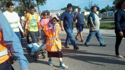La abuela caminante ya lleg� a Luj�n
