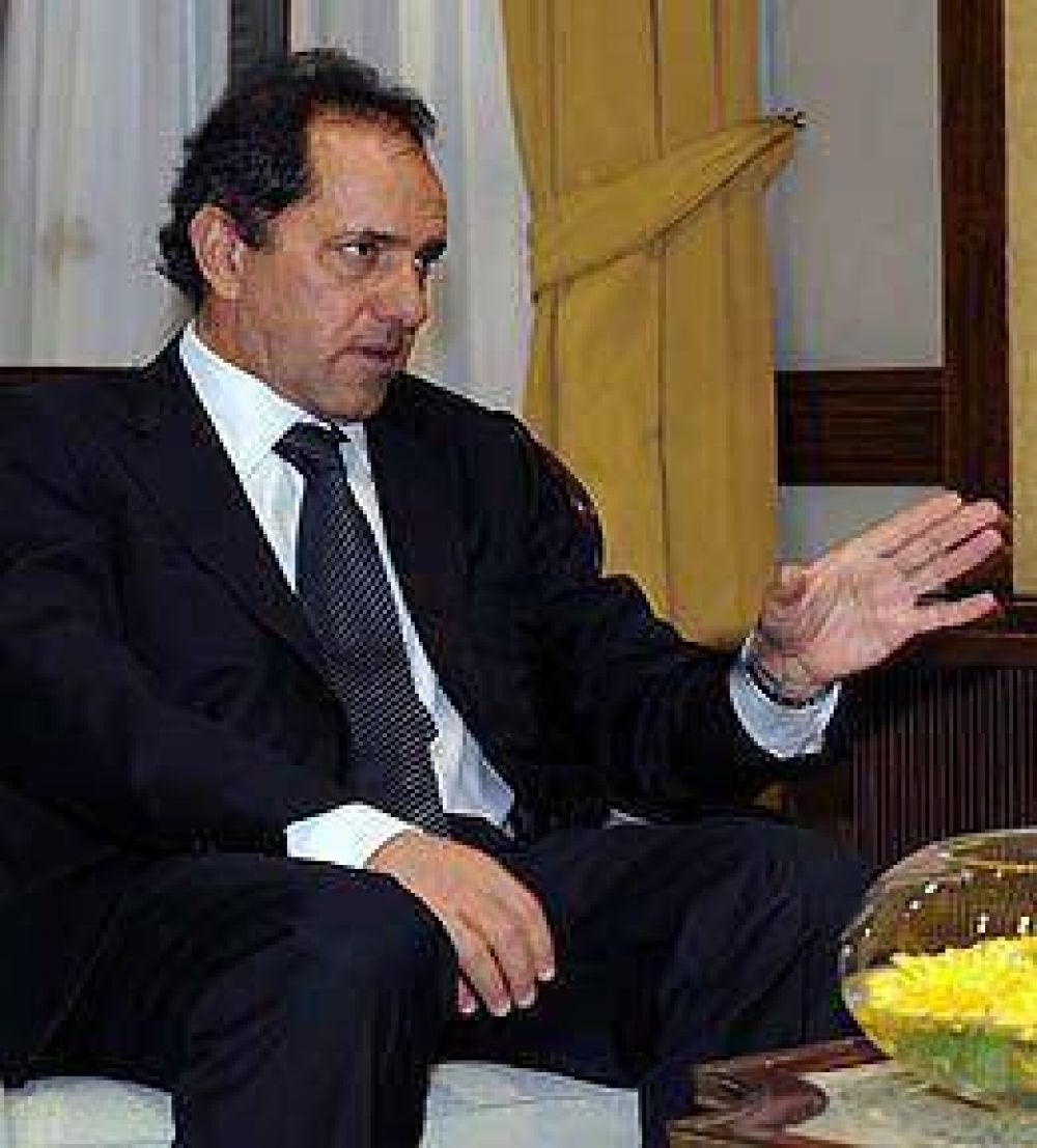 Scioli ir� a la Rural y la pr�xima semana se re�ne con la oposici�n