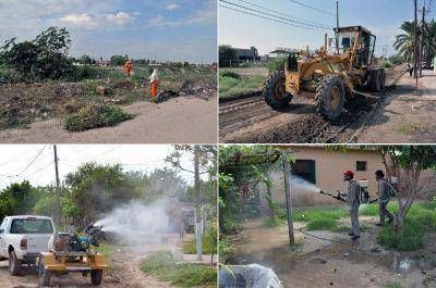 Realizan operativo de mantenimiento y limpieza en barrios afectados por las inundaciones