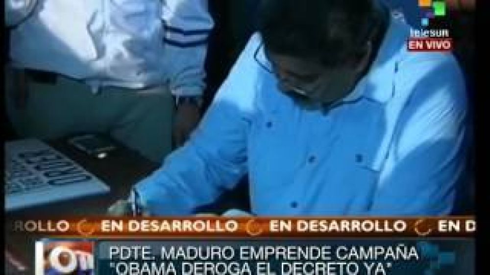 Maduro inicia la campa�a contra el decreto de EEUU que califica a Venezuela como amenaza