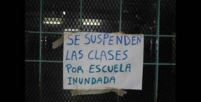 La semana que viene las escuelas afectadas por la inundaci�n retomar�n a su actividad normal