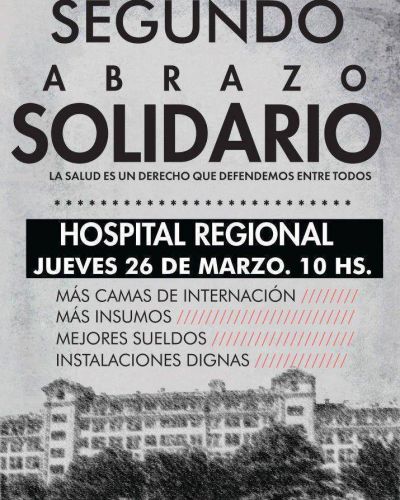 Realizar�n un nuevo abrazo solidario al Hospital Interzonal