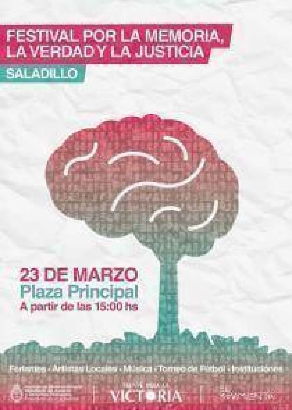 HOY SE REALIZA EL FESTIVAL POR LA MEMORIA, LA VERDAD Y LA JUSTICIA EN LA PLAZA PRINCIPAL