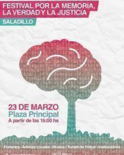 HOY SE REALIZA EL FESTIVAL POR LA MEMORIA, LA VERDAD Y LA JUSTICIA EN LA PLAZA PRINCIPAL