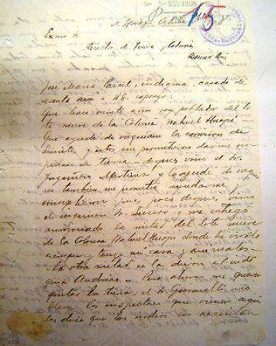 Paicil Antriao difunde documentaci�n hist�rica sobre la ocupaci�n original de tierras en el Belvedere