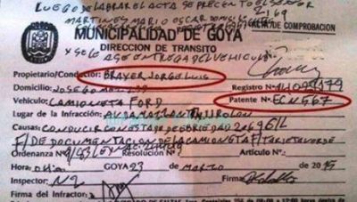 Goya: funcionario provincial es detenido ebrio manejando una camioneta oficial