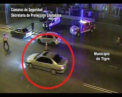 Persecuci�n y detenci�n de un hombre alcoholizado que evadi� un control vial en Tigre